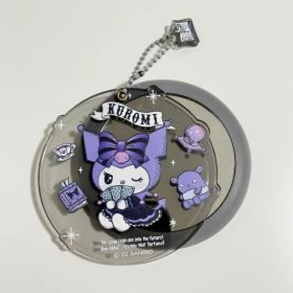 Kuromi Fortune Teller Sanrio Compact Mirror with Chain - Picture 2 of 6